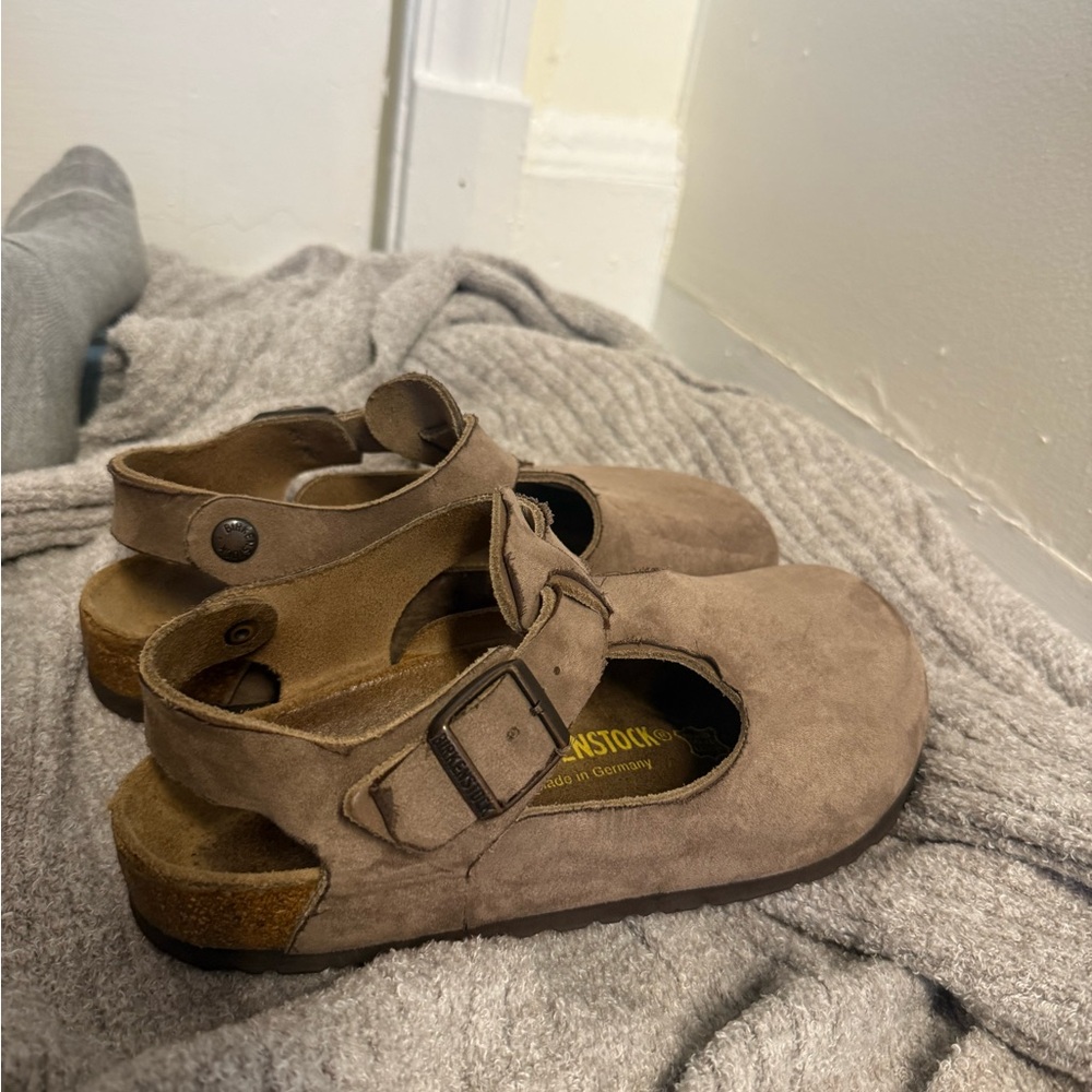 Birkenstock Tan Mules with Buckle - Picture 5 of 13